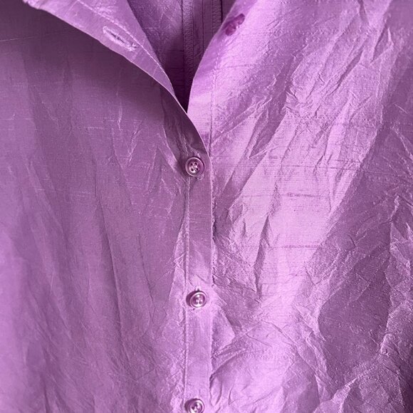 RARE Vintage Crushed Silk Hugo Buscati Tunic - Picture 3 of 8